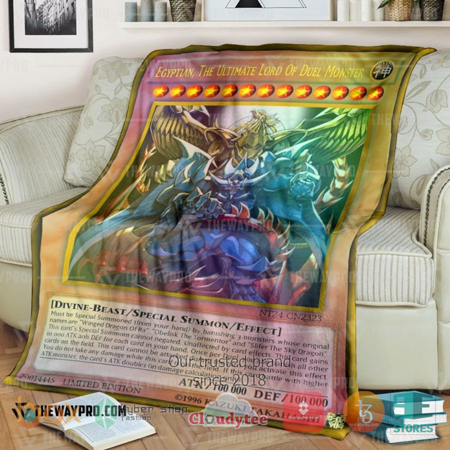 anime yu gi oh egyptian the ultimate lord of duel monster soft blanket 1 66094