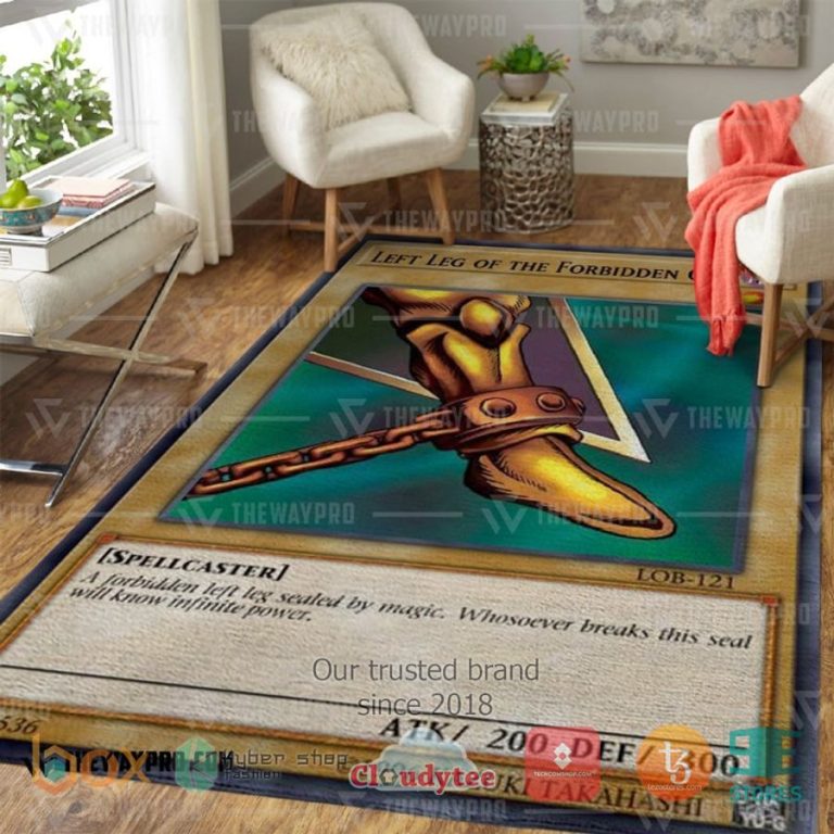 anime yu gi oh exodia left leg of the forbidden one rug 3 52933