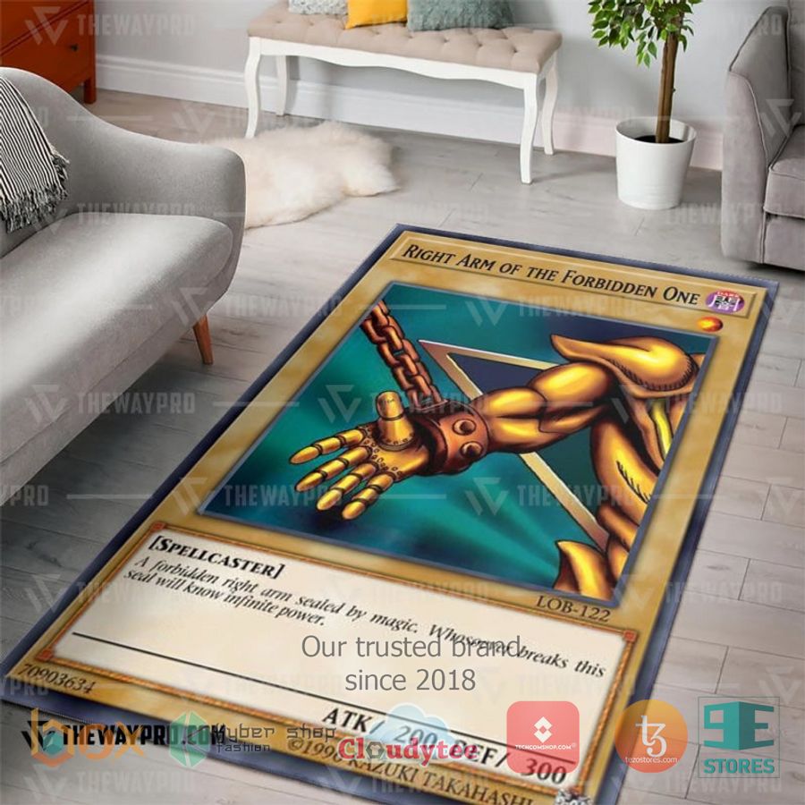 anime yu gi oh exodia right arm of the forbidden one rug 1 5841
