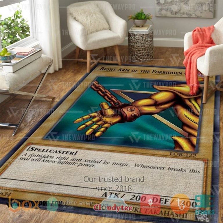 anime yu gi oh exodia right arm of the forbidden one rug 3 11871