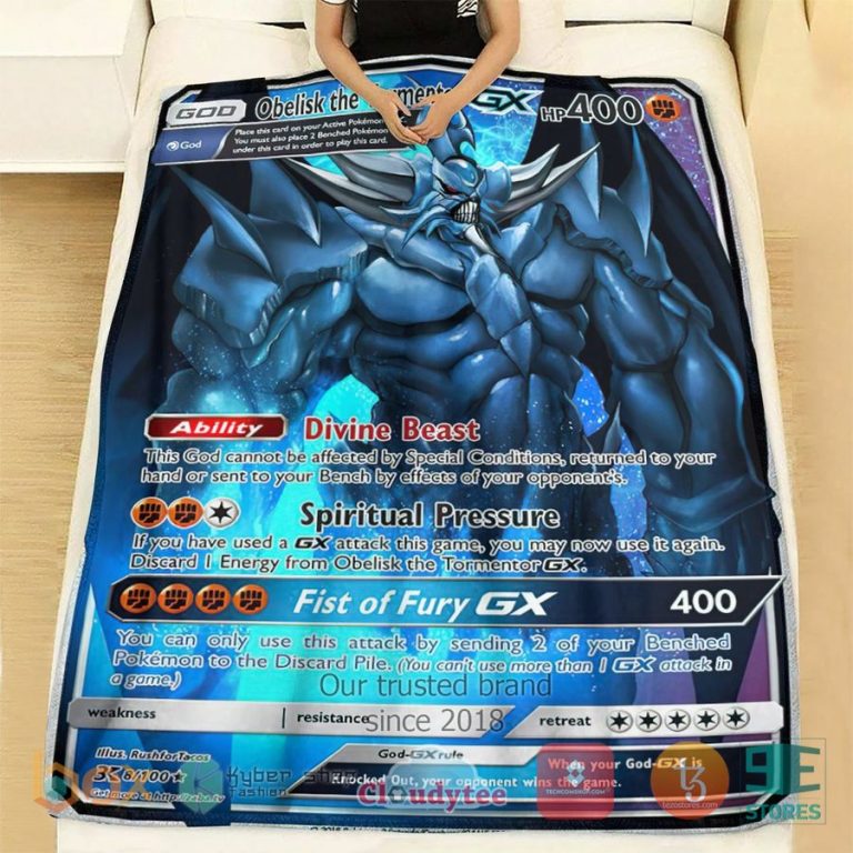 anime yu gi oh pkm obelisk the tormentor soft blanket 2 57191