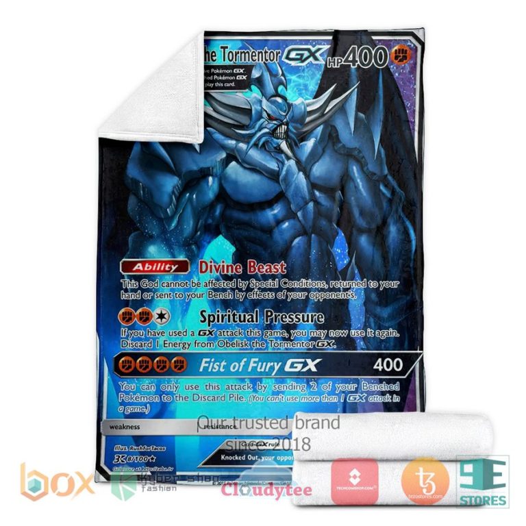 anime yu gi oh pkm obelisk the tormentor soft blanket 3 95131