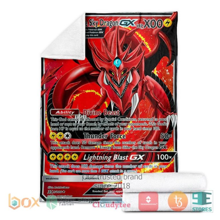 anime yu gi oh pkm slifer the sky dragon gx soft blanket 3 99663