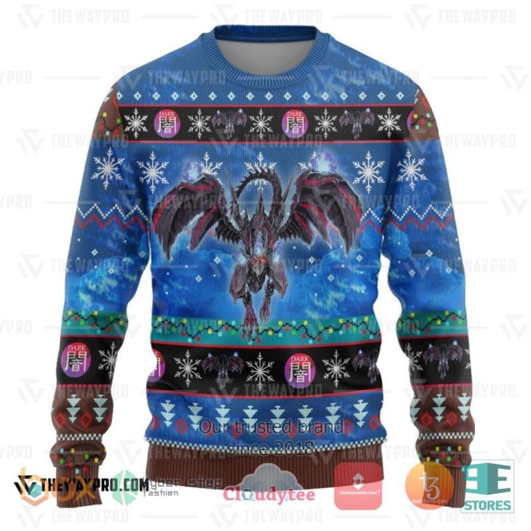 anime yu gi oh red eyes zombie dragon 3d sweatshirt sweater 3 18728