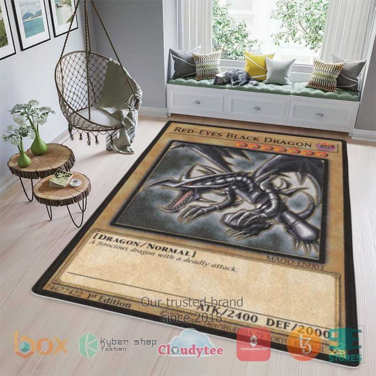 anime yu gi oh redeyes black dragon rug 1 94753