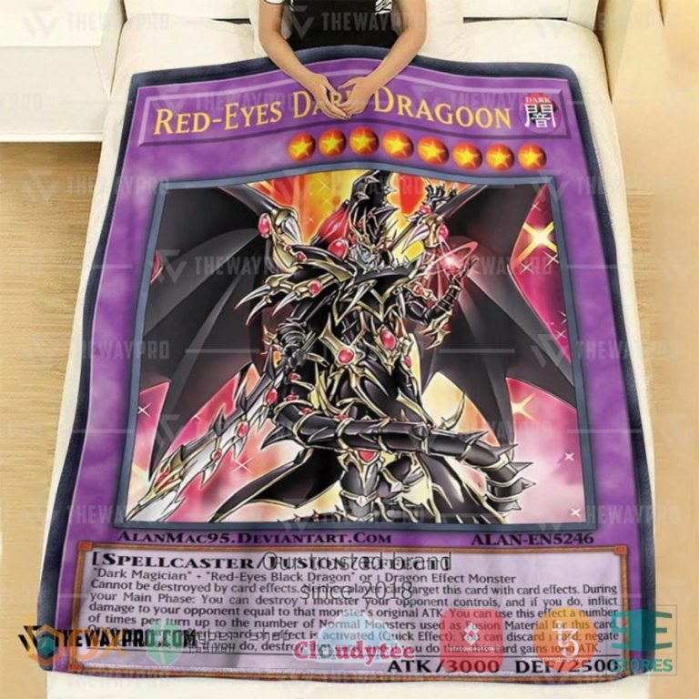 anime yu gi oh redeyes dark dragon soft blanket 2 21970