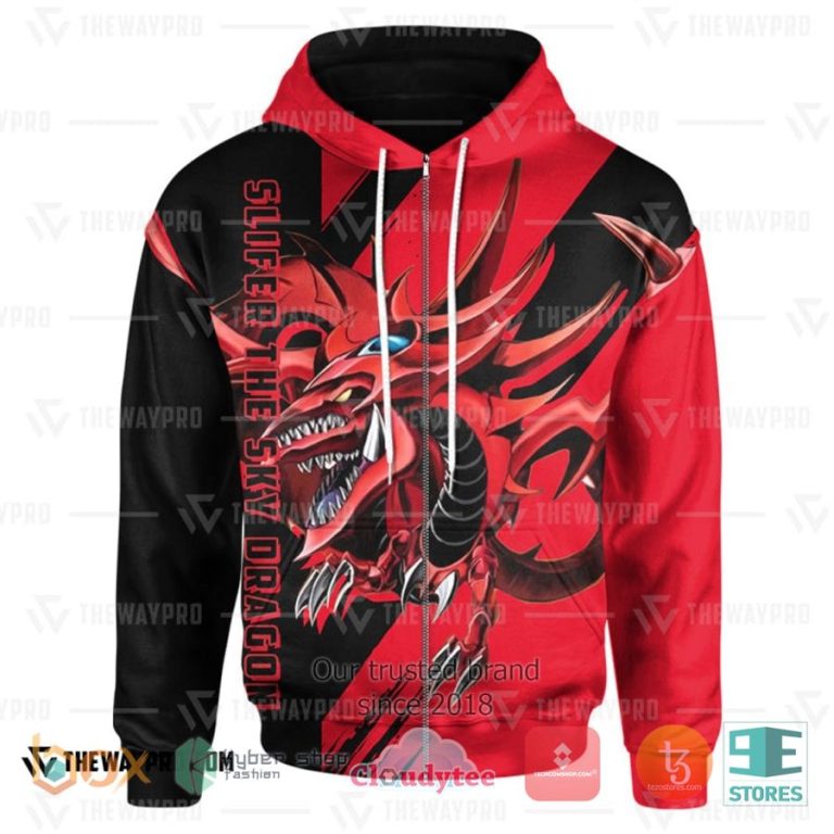 anime yu gi oh slifer the sky dragon hoodie 3 42951