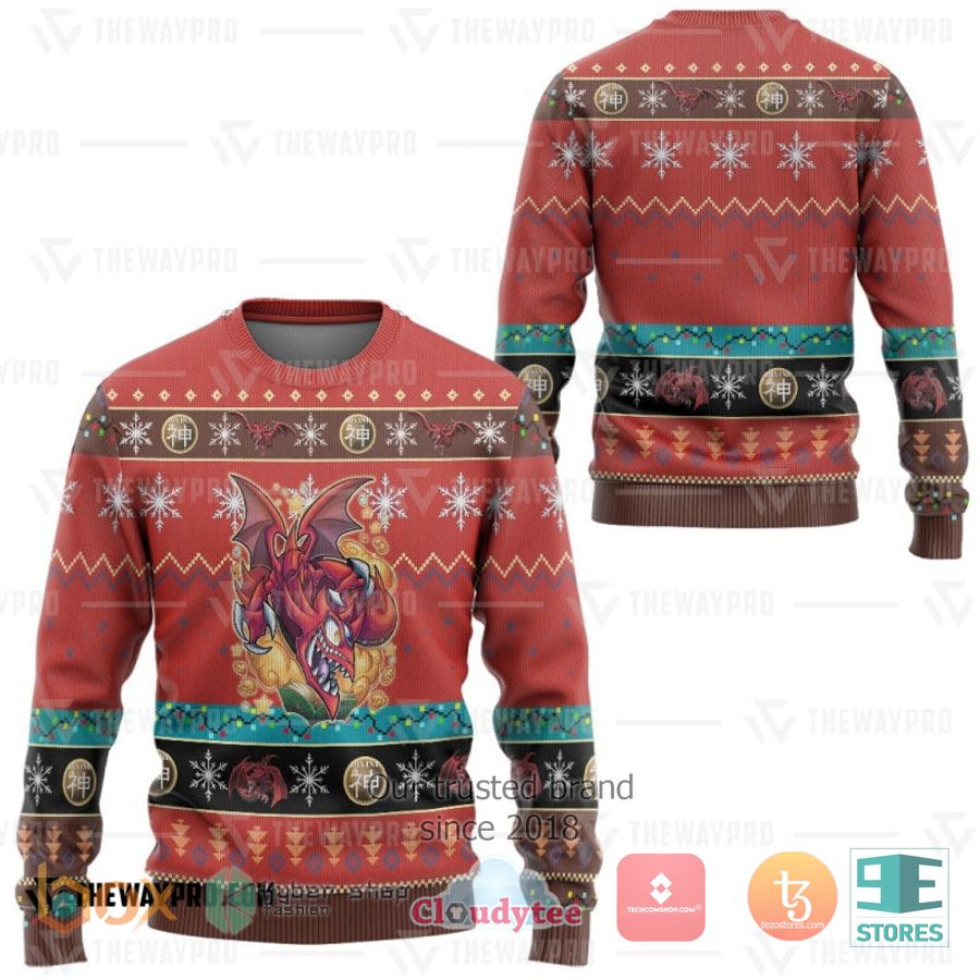 anime yu gi oh slifer the toon dragon by kraus 3d sweatshirt sweater 2 14931