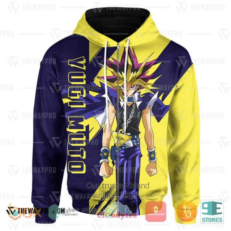 anime yu gi oh yugi muto yellow hoodie 2 26715