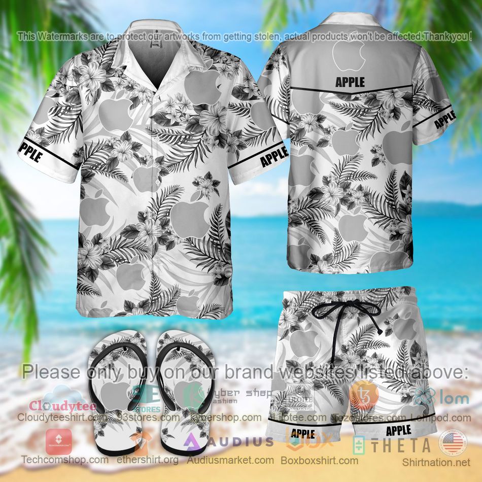 apple hawaiian shirt shorts 1 5864