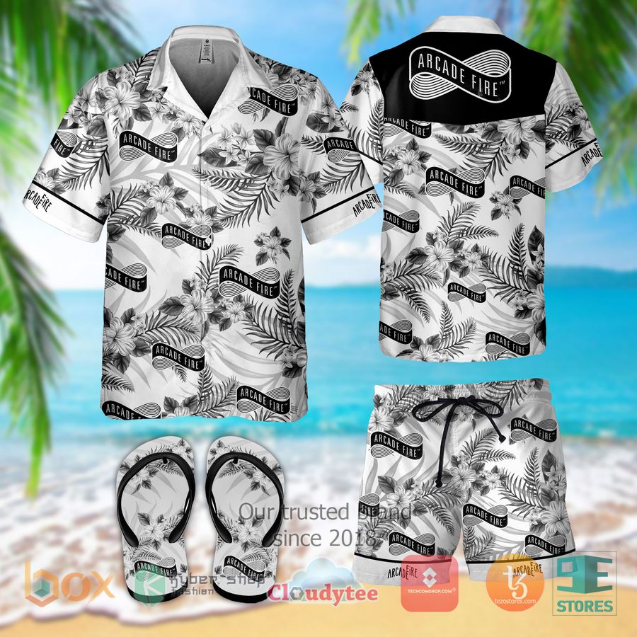 arcade fire band hawaiian shirt shorts 1 49513
