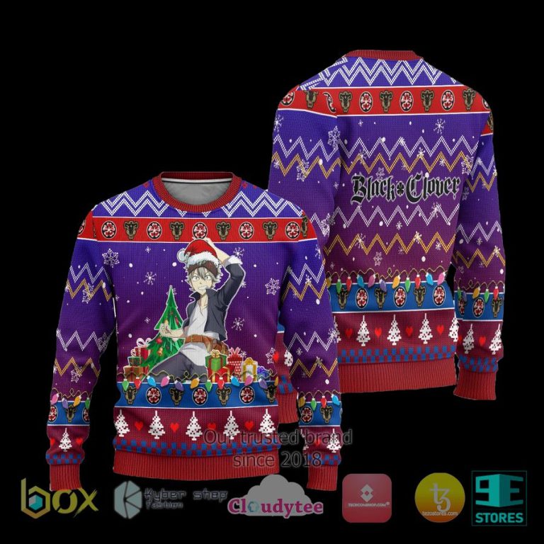 asta anime black clover xmas ugly christmas sweater 3 57500