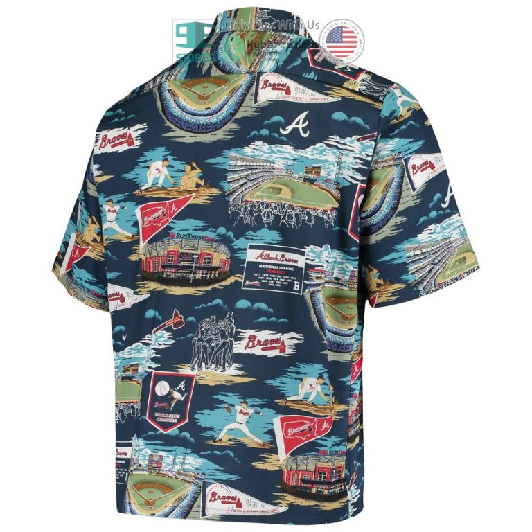 atlanta braves reyn spooner scenic navy hawaiian shirt 3 22541