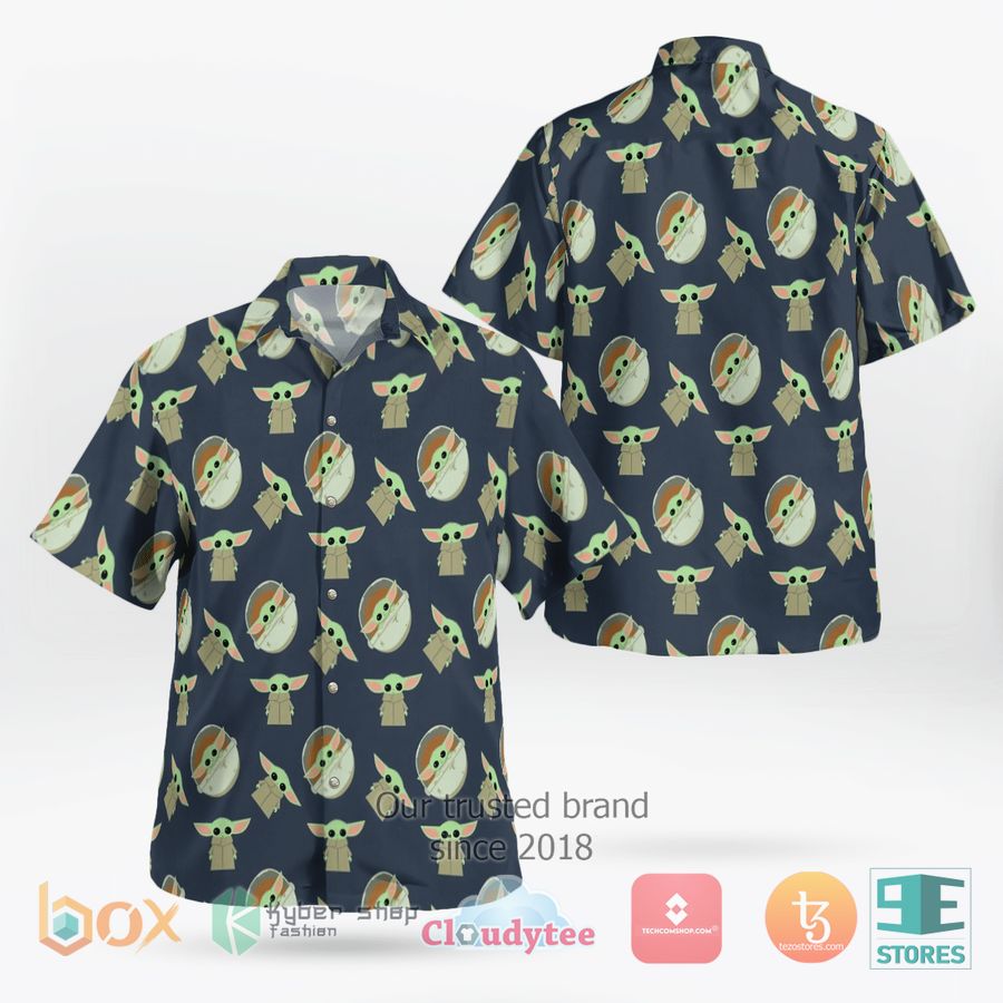 baby yoda space pattern hawaiian shirt 1 67012