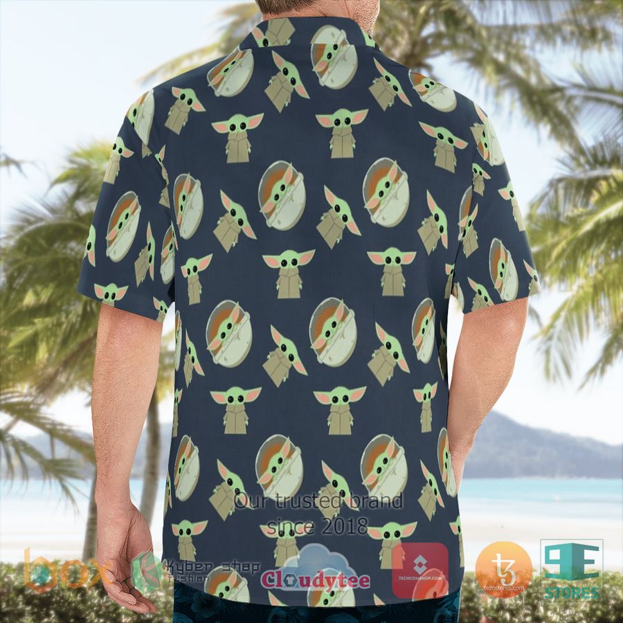 baby yoda space pattern hawaiian shirt 2 86354