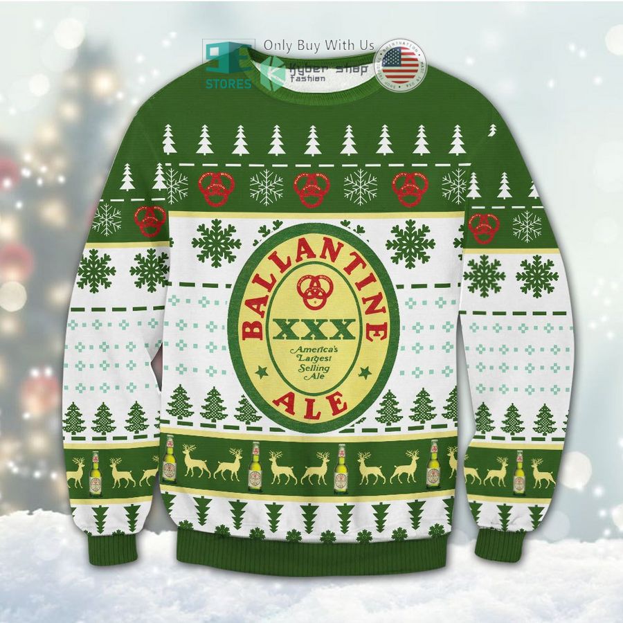 ballantine ale christmas sweatshirt sweater 1 91191