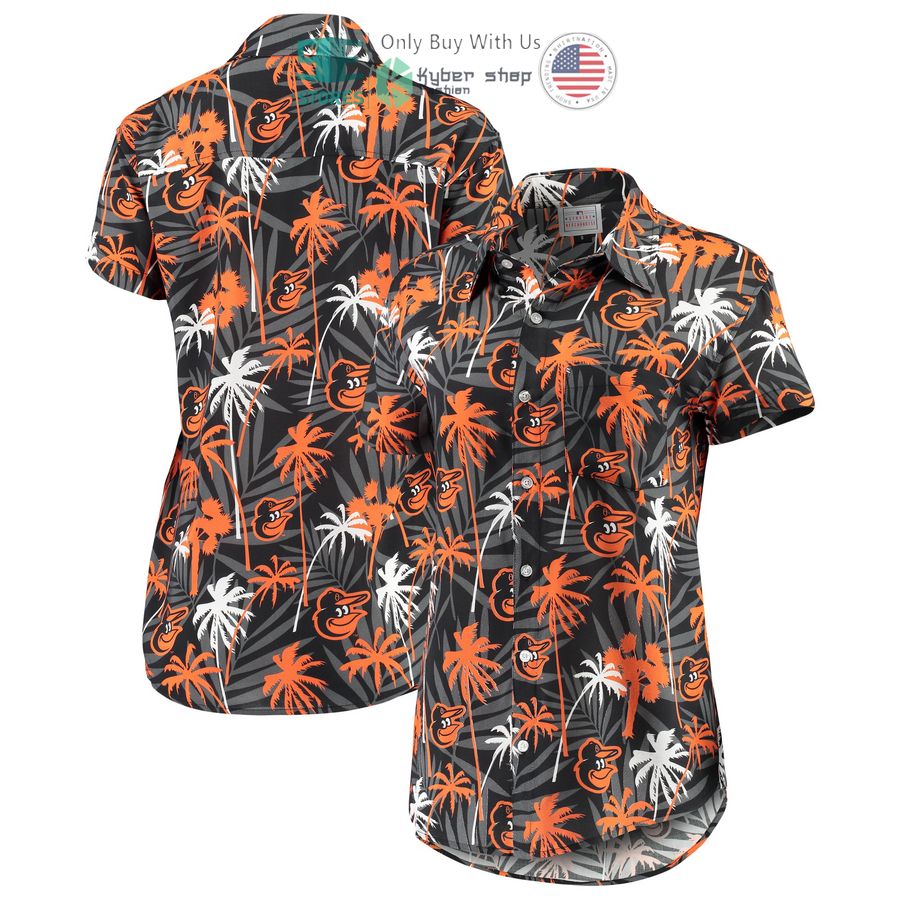 baltimore orioles harmonic orange hawaiian shirt 1 47146