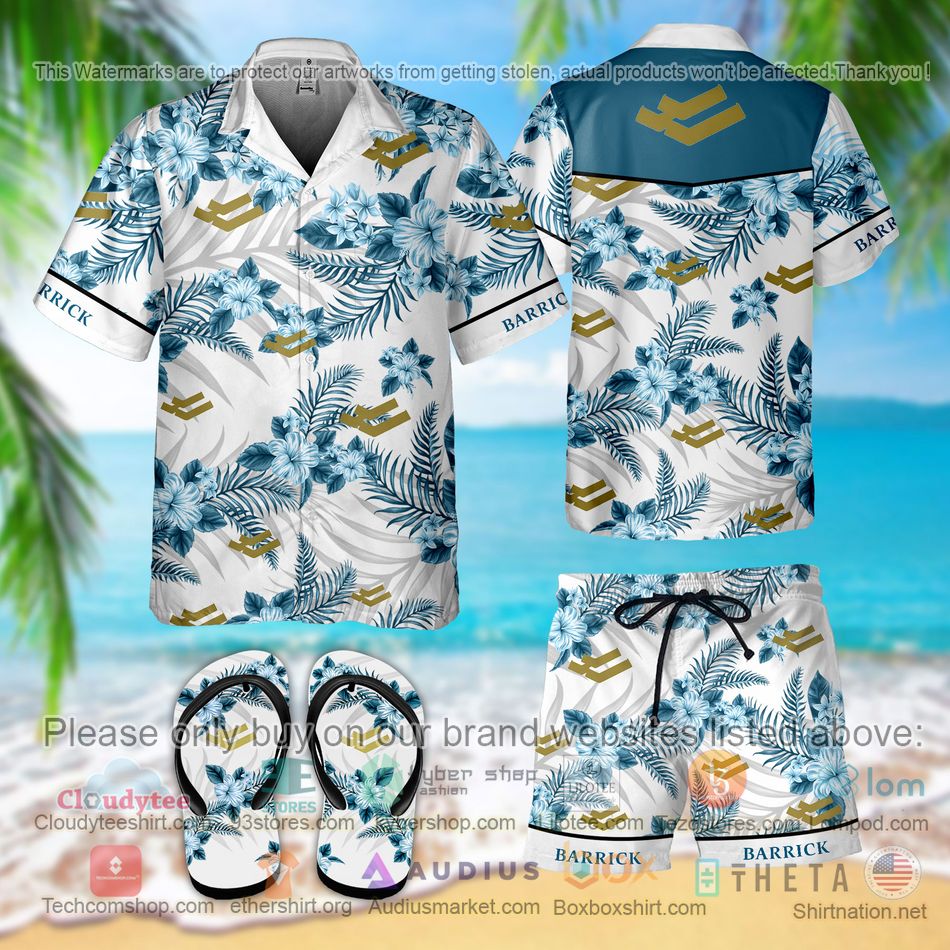 barrick gold hawaiian shirt shorts 1 65123