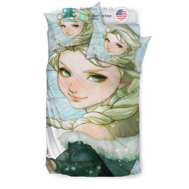 beautiful elsa frozen fanart bedding set 2 60827