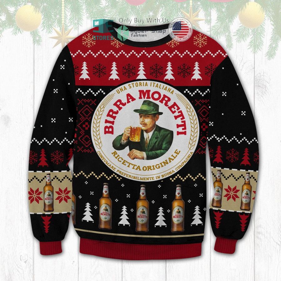 birra moretti christmas sweatshirt sweater 1 85015
