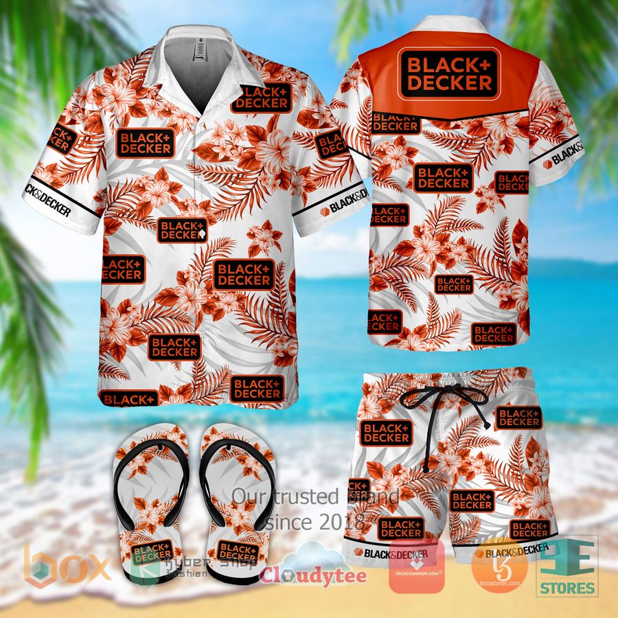 black decker hawaiian shirt shorts 1 3619