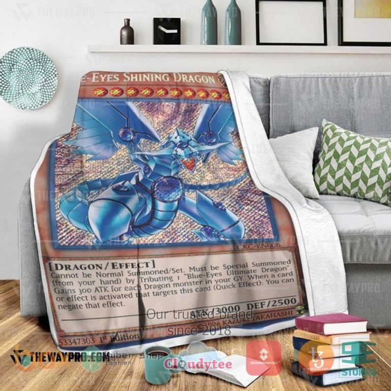 blue eyes shining dragon soft blanket 2 63872