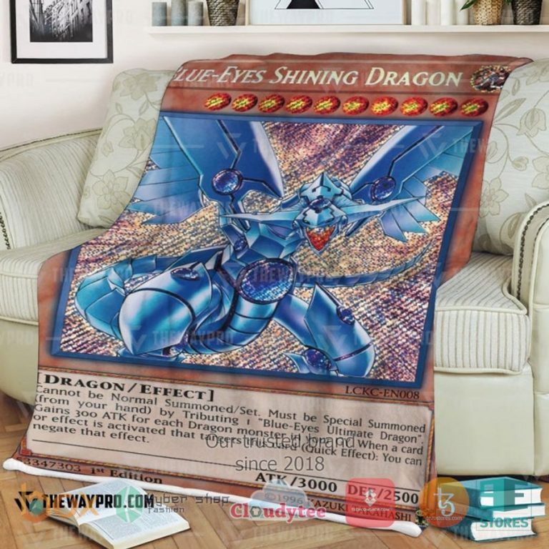 blue eyes shining dragon soft blanket 3 30795