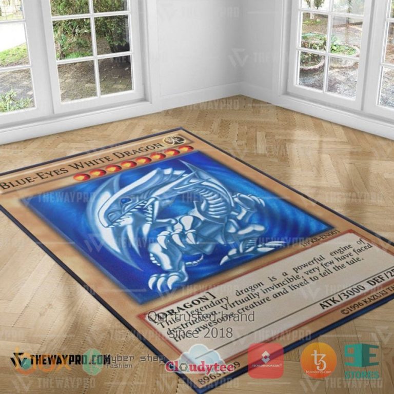 blue eyes white dragon card rug 3 5846