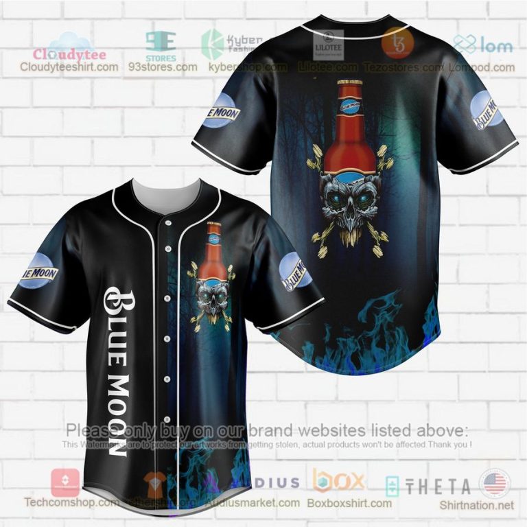 blue moon skull head baseball jersey 1 56569