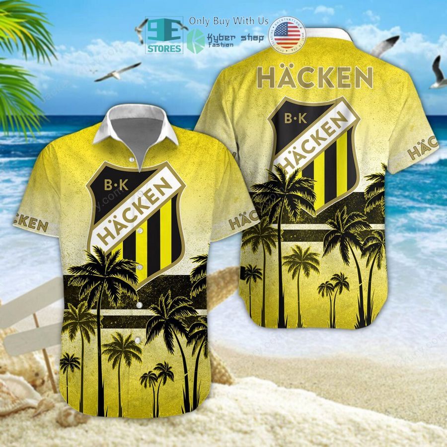 boldklubben hacken yellow hawaii shirt shorts 1 16868
