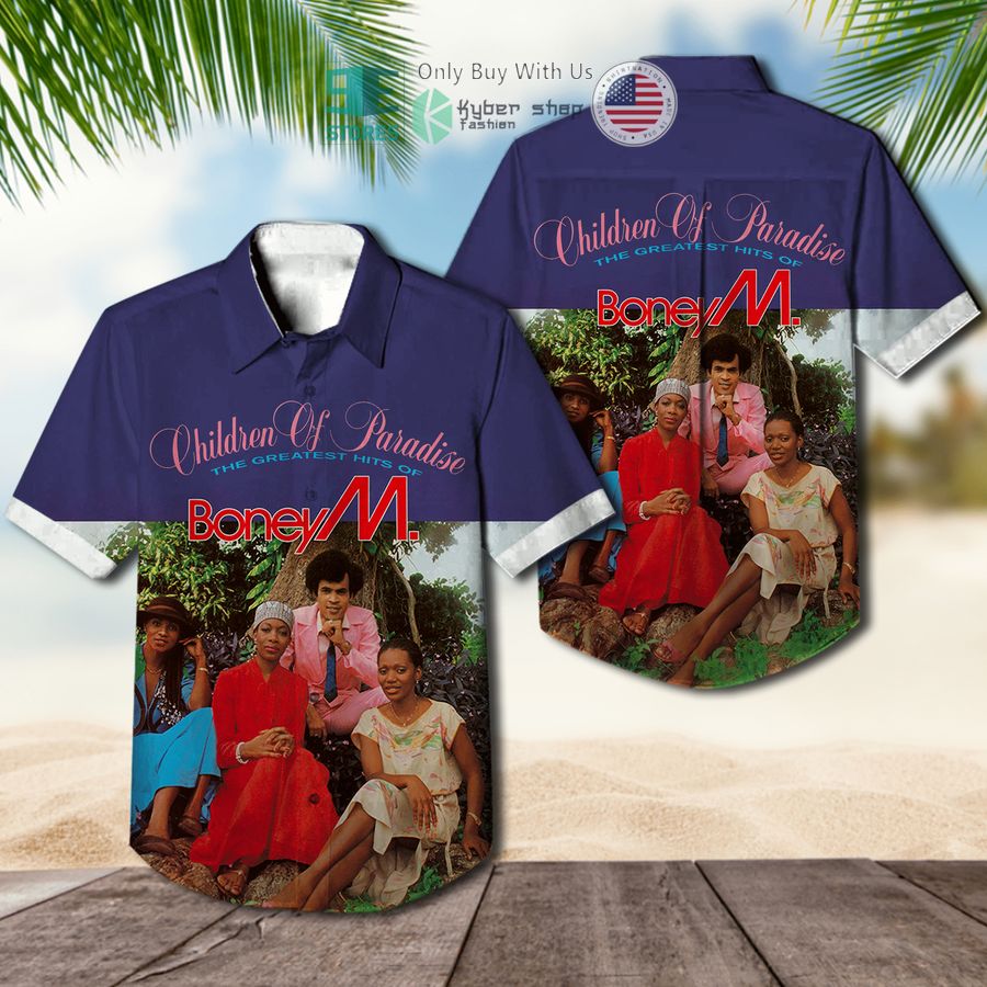 boney m children of paradise album hawaiian shirt 1 25903