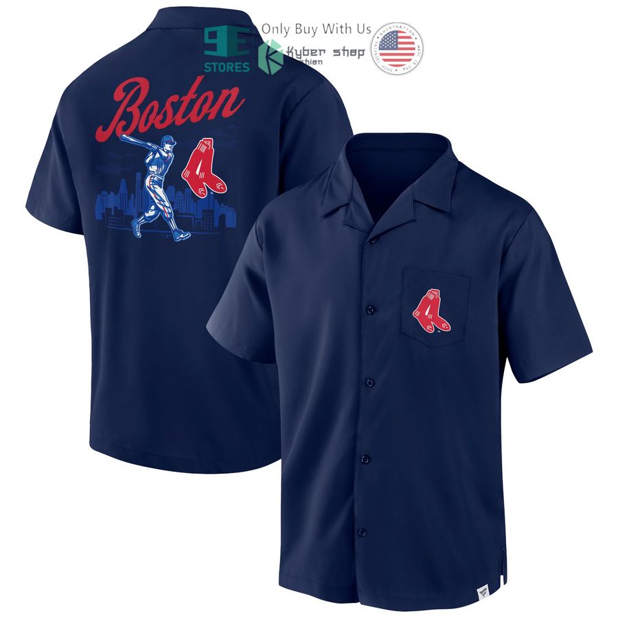 boston red sox fanatics branded proven winner camp navy hawaiian shirt 1 72693