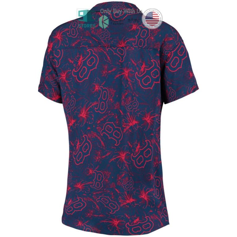 boston red sox tonal print navy red hawaiian shirt 3 10545