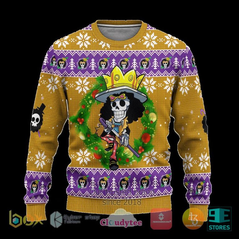 brook one piece anime ugly christmas sweater 1 20716