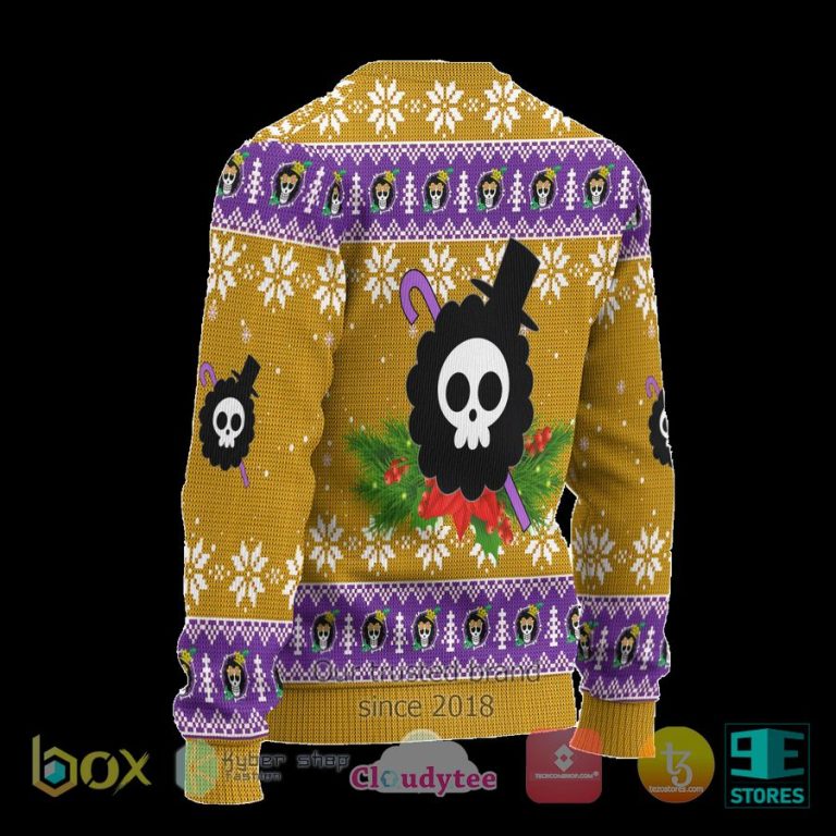 brook one piece anime ugly christmas sweater 2 13084