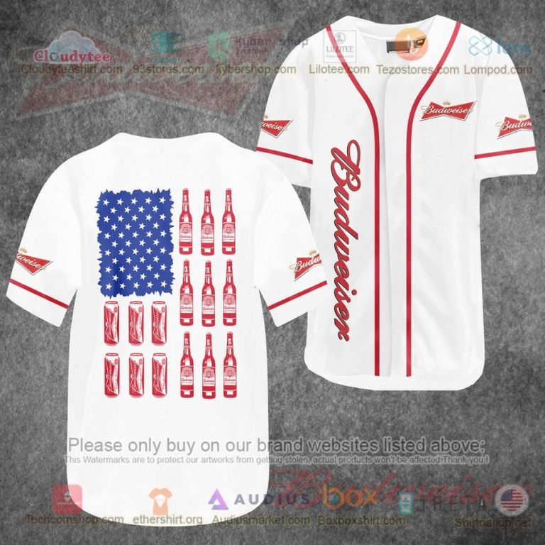 budweiser united states flag white baseball jersey 1 989