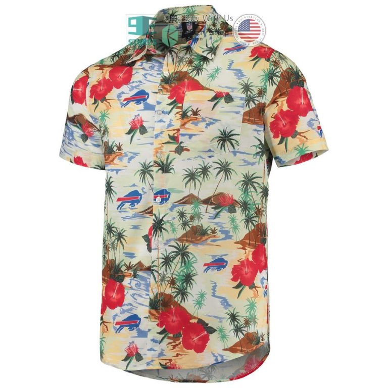 buffalo bills foco paradise floral cream hawaiian shirt 2 1102