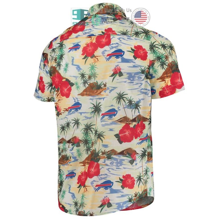 buffalo bills foco paradise floral cream hawaiian shirt 3 40004