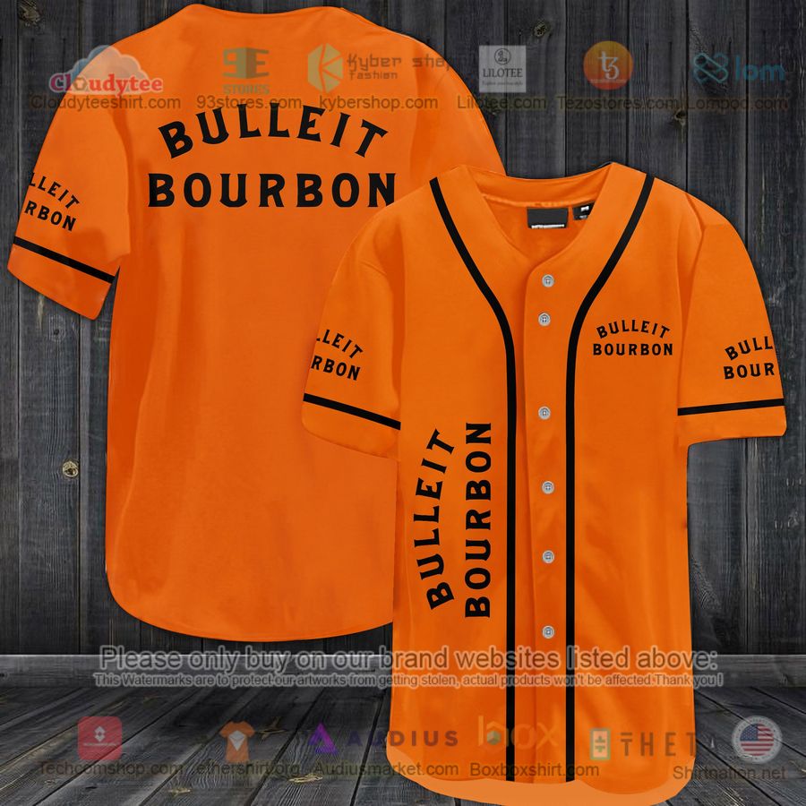 bulleit bourbon orange baseball jersey 1 5549