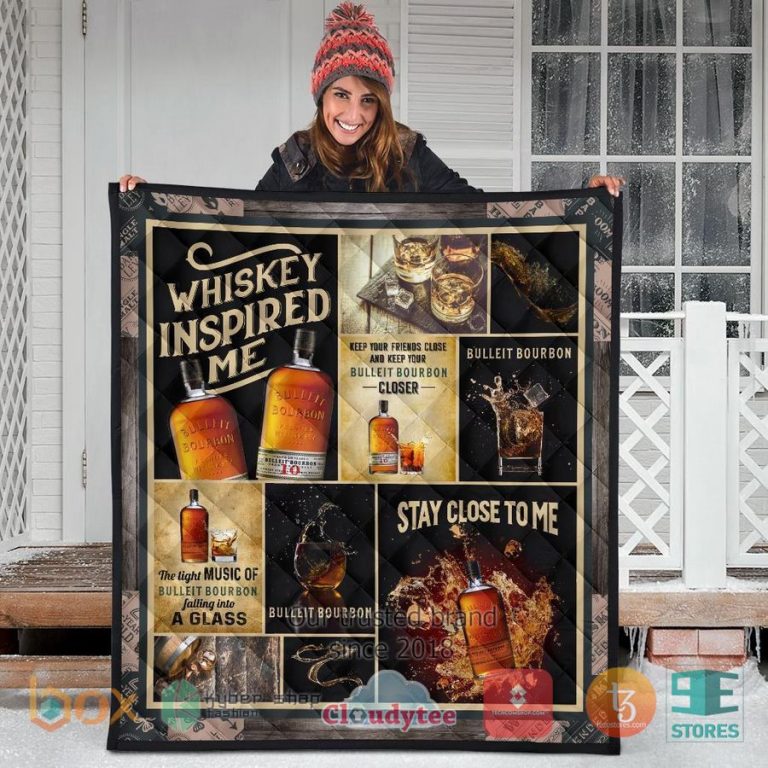 bulleit bourbon whiskey inspired me quilt blanket 3 87332