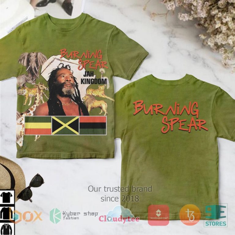 burning spear jah kingdom green album 3d t shirt 1 25595