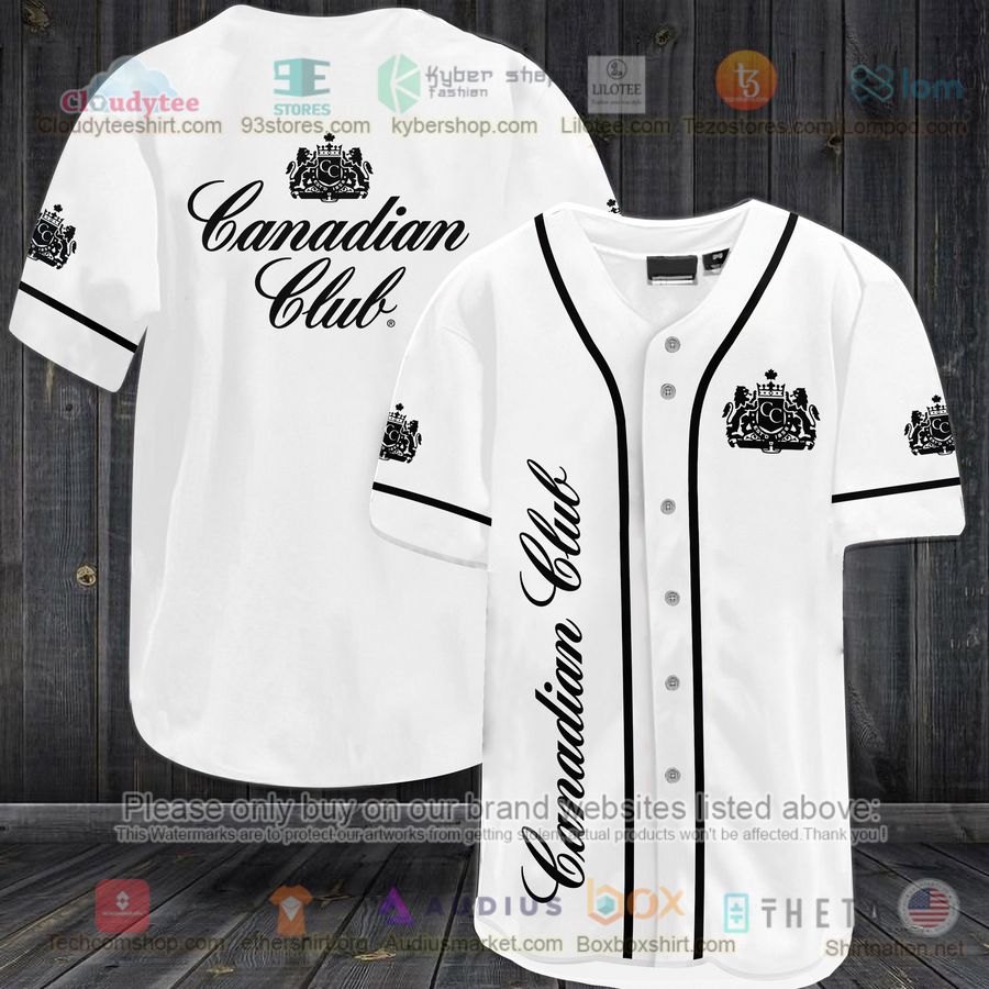canadian club logo white baseball jersey 1 72487