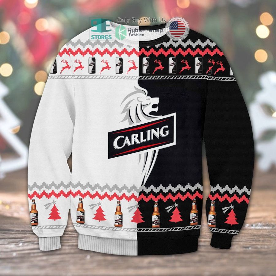 carling beer christmas sweatshirt sweater 1 5874
