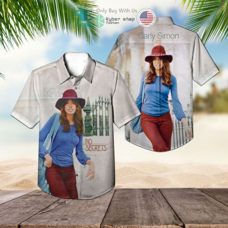 carly simon no secret album hawaiian shirt 1 39557