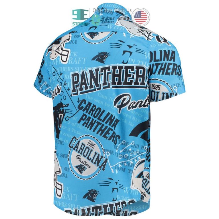 carolina panthers foco thematic blue hawaiian shirt 3 43030