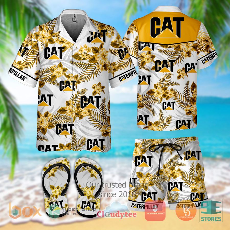caterpillar hawaiian shirt shorts 1 93257