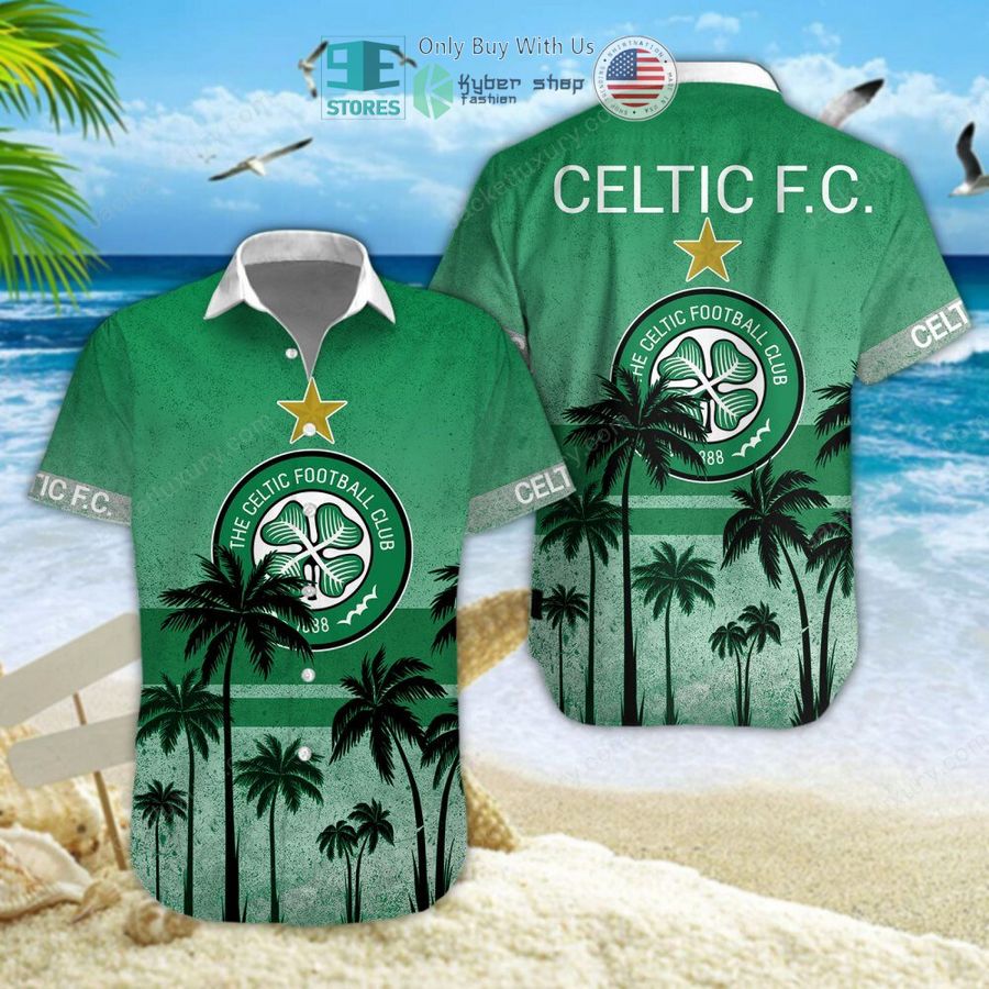 celtic football club green hawaii shirt shorts 1 52769