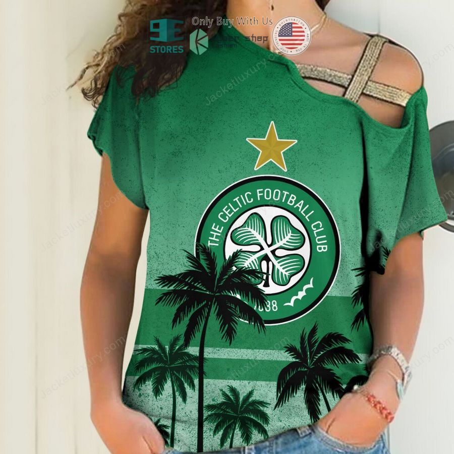 celtic football club green hawaii shirt shorts 10 68017