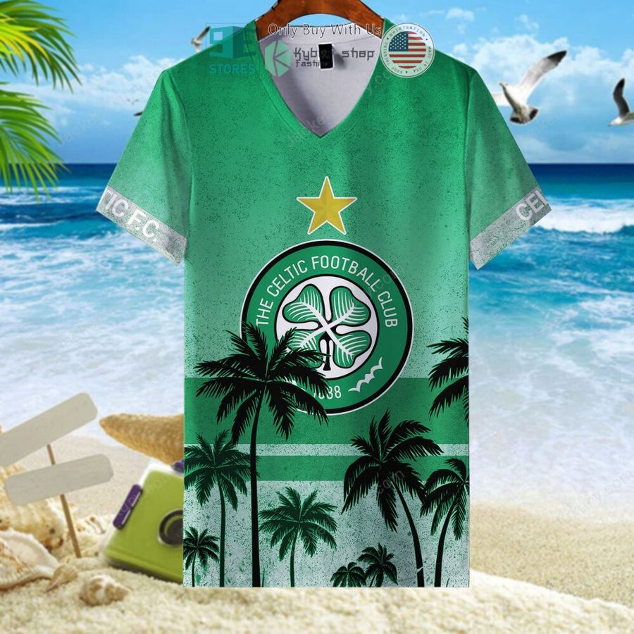 celtic football club green hawaii shirt shorts 4 30412