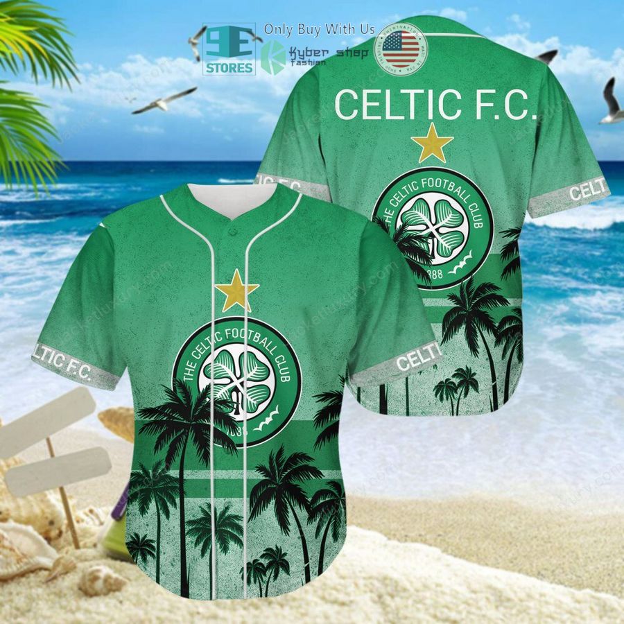 celtic football club green hawaii shirt shorts 5 12993